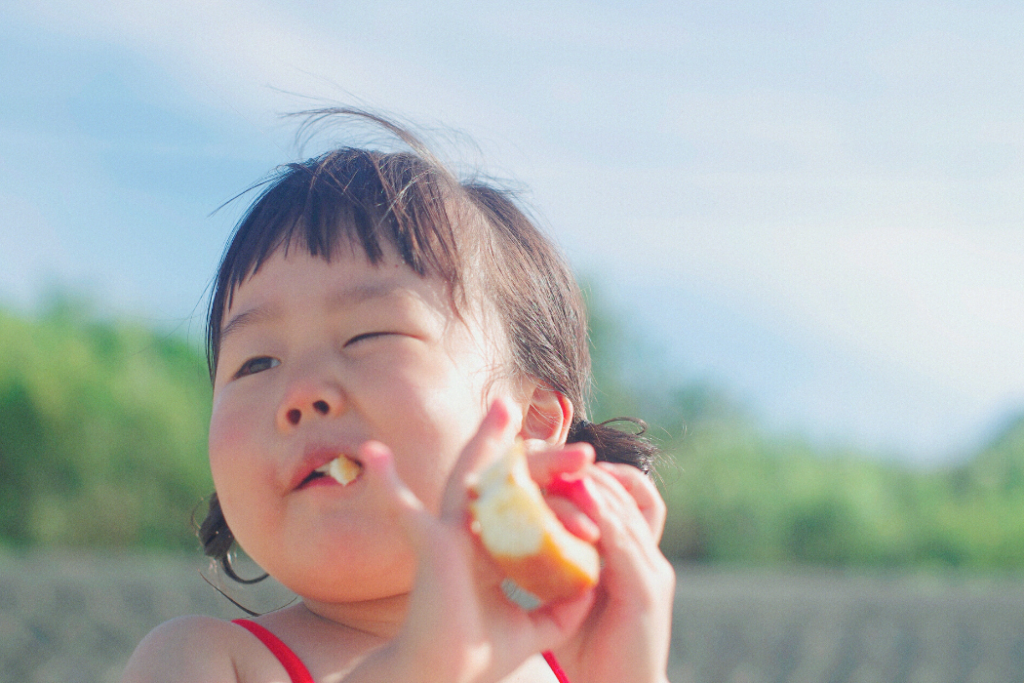 child eating close up